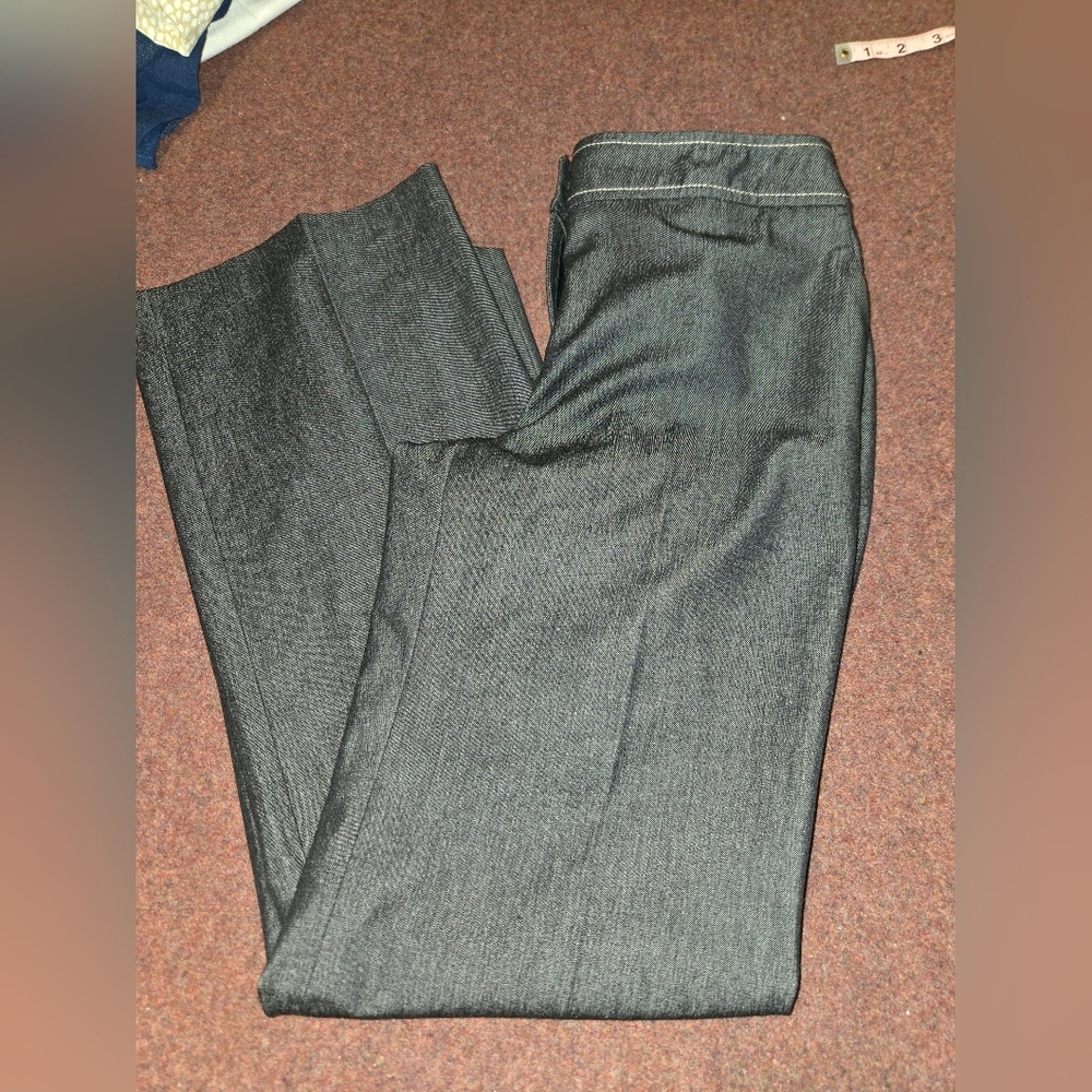INC International Concepts Charcoal Gray Straight-Leg Trousers